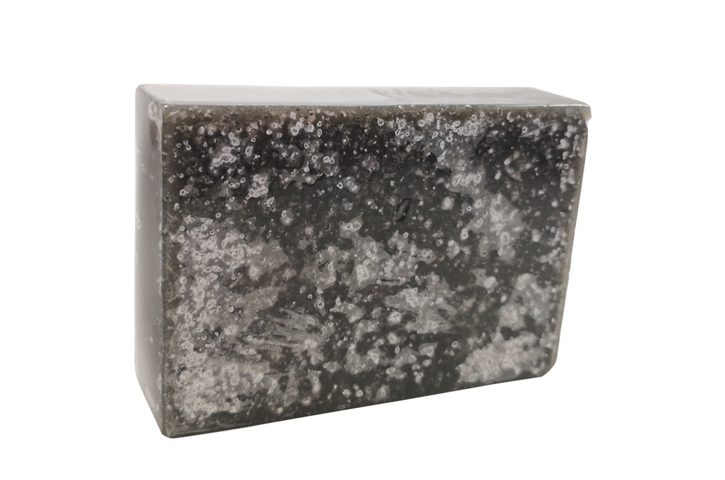 Peeling soap with limestone mud